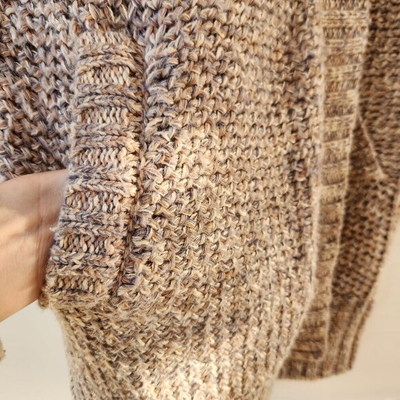 Prana Callisto Wool Alpaca Blend Cardigan Sweater High Neck Tan Beige Women's XS - Picture 6 of 10